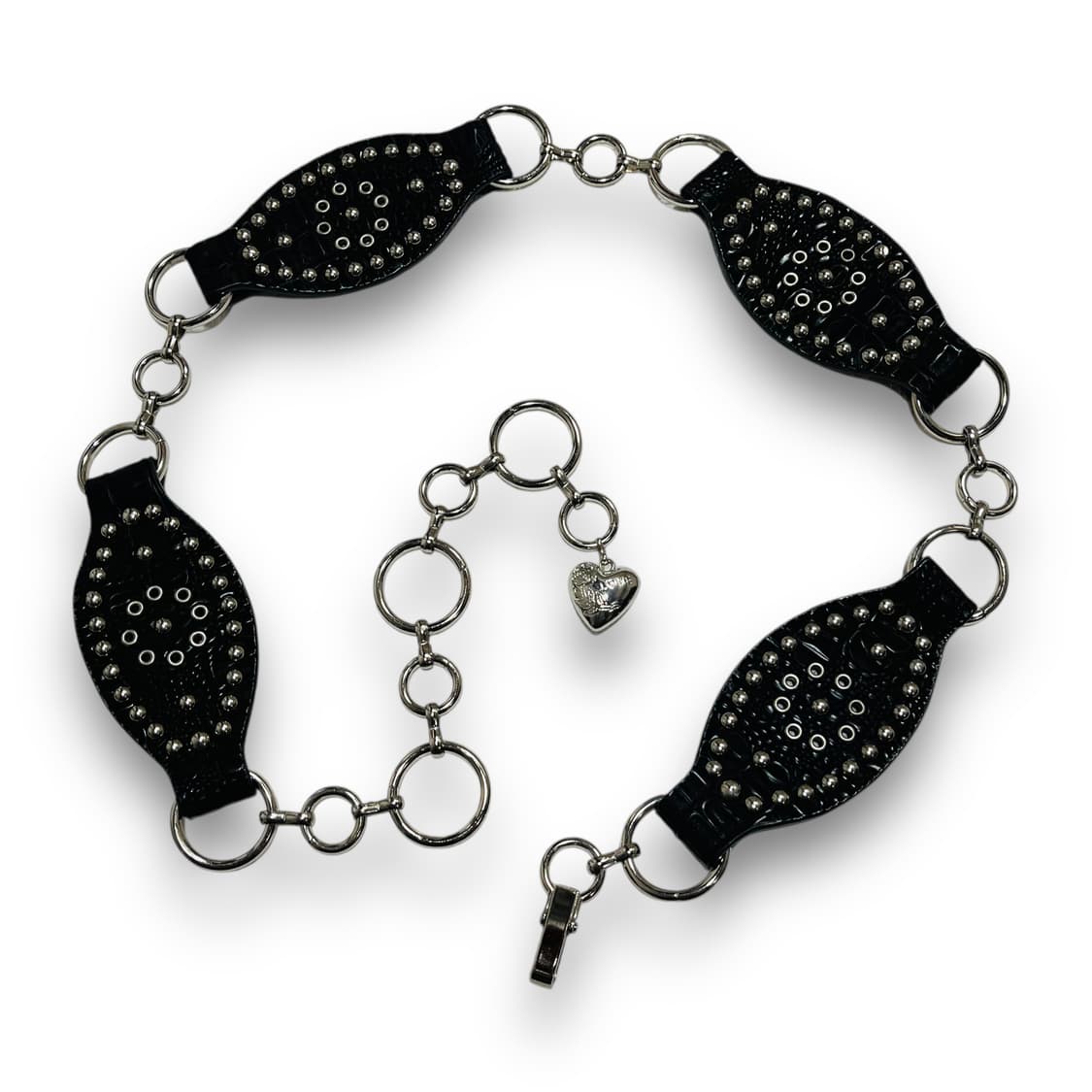 Western Leaf Stud Dark Vintage Belt 상품이미지1