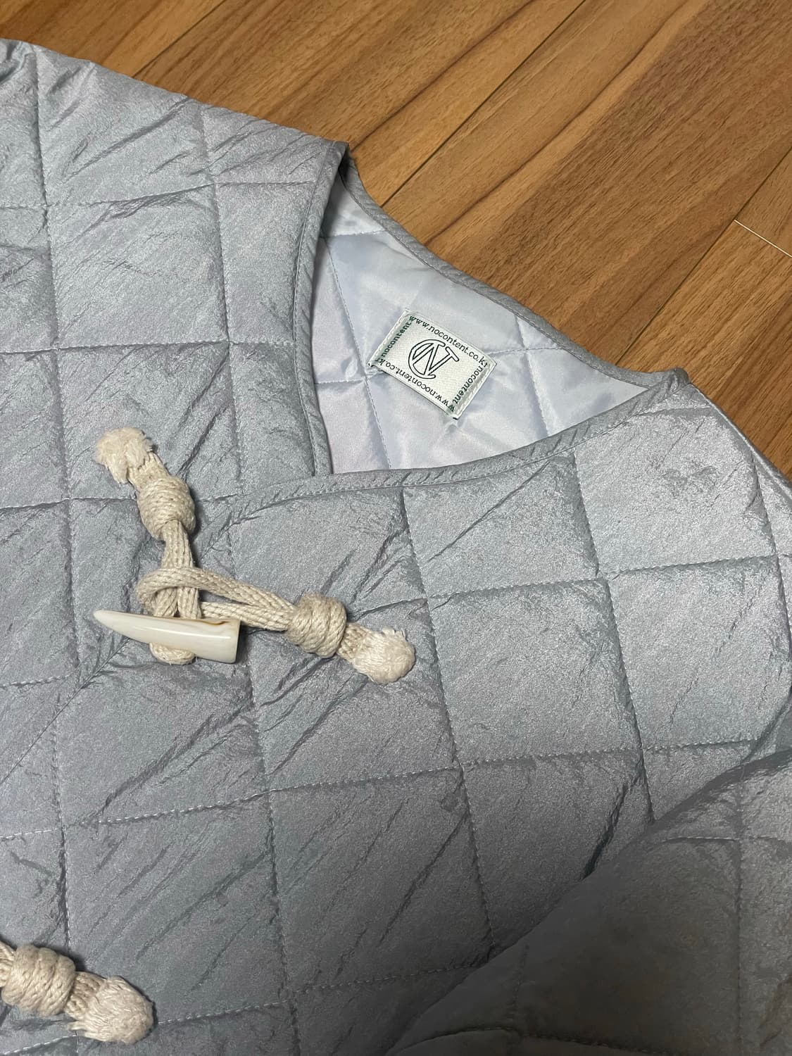 nocontent 노컨텐츠 퀄팅 라운드 점퍼(라이트블루 상품이미지2