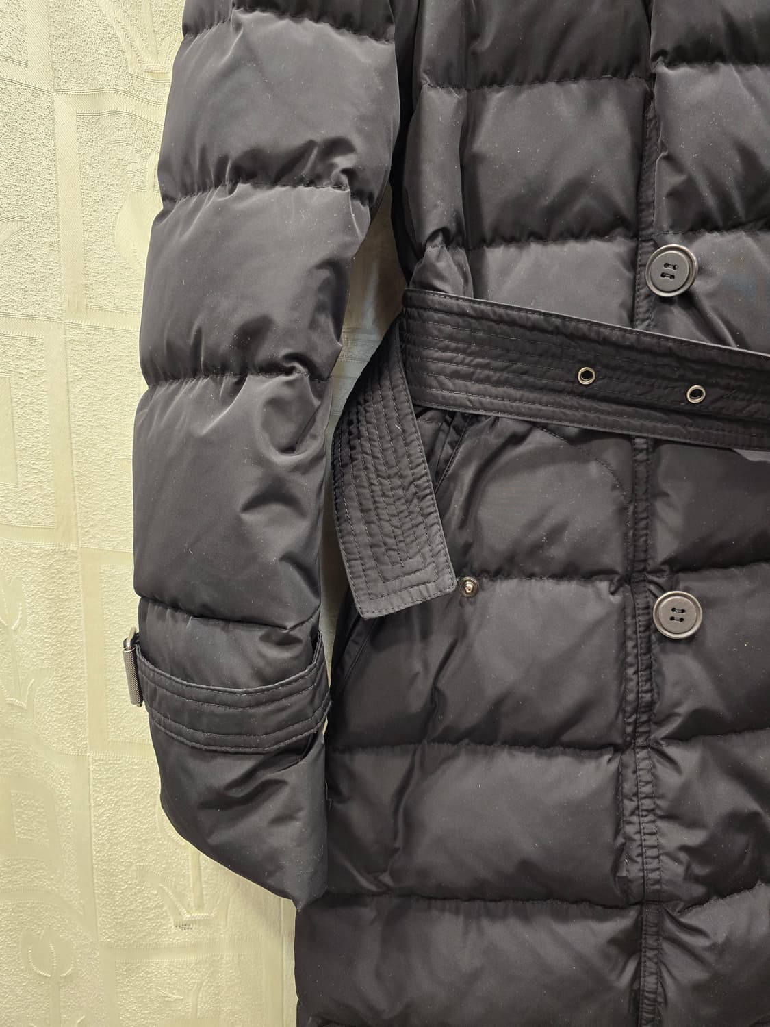 잇미샤 블랙 덕다운 더블 롱패딩 코트 XS(44) 상품이미지4