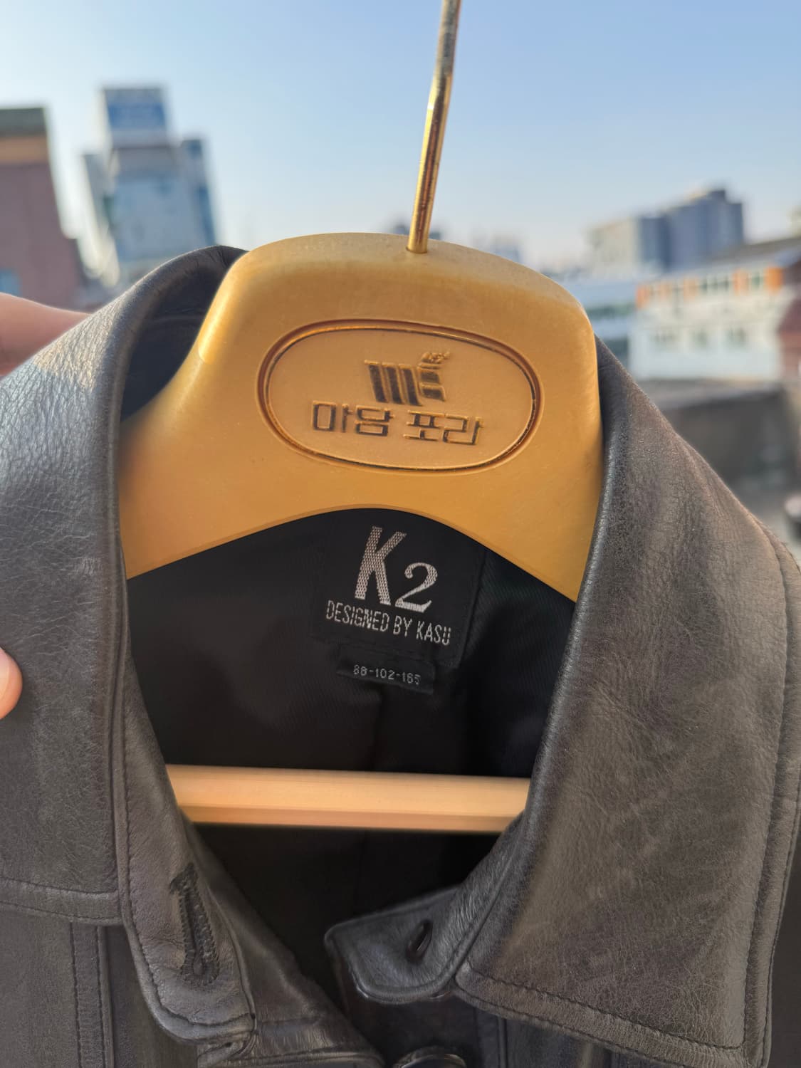 소가죽 벨티드 레더 코트 상품이미지4