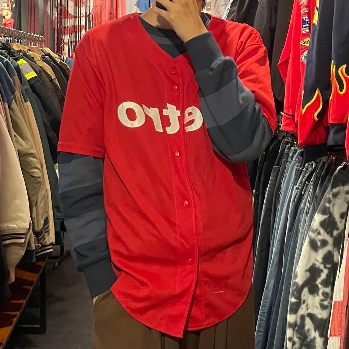 [IM] metro 레드 야구 반팔져지 상품이미지5
