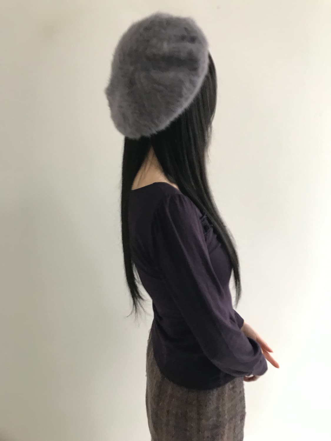 Velvet Ribbon Square Neck Sleeve T 상품이미지3