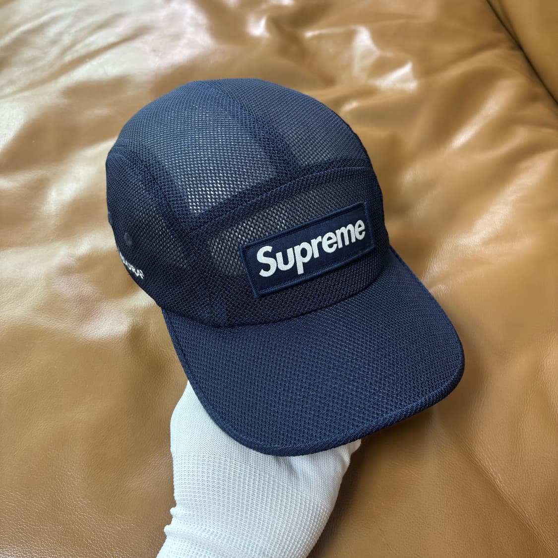 슈프림 캠프캡 모자 박스로고 23ss 메쉬 코듀라 네이비 상품이미지3