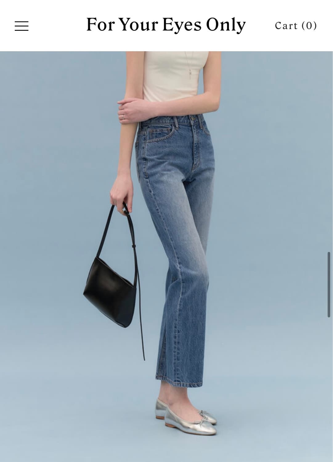 포유온 Romy straight crop denim(36) 상품이미지10