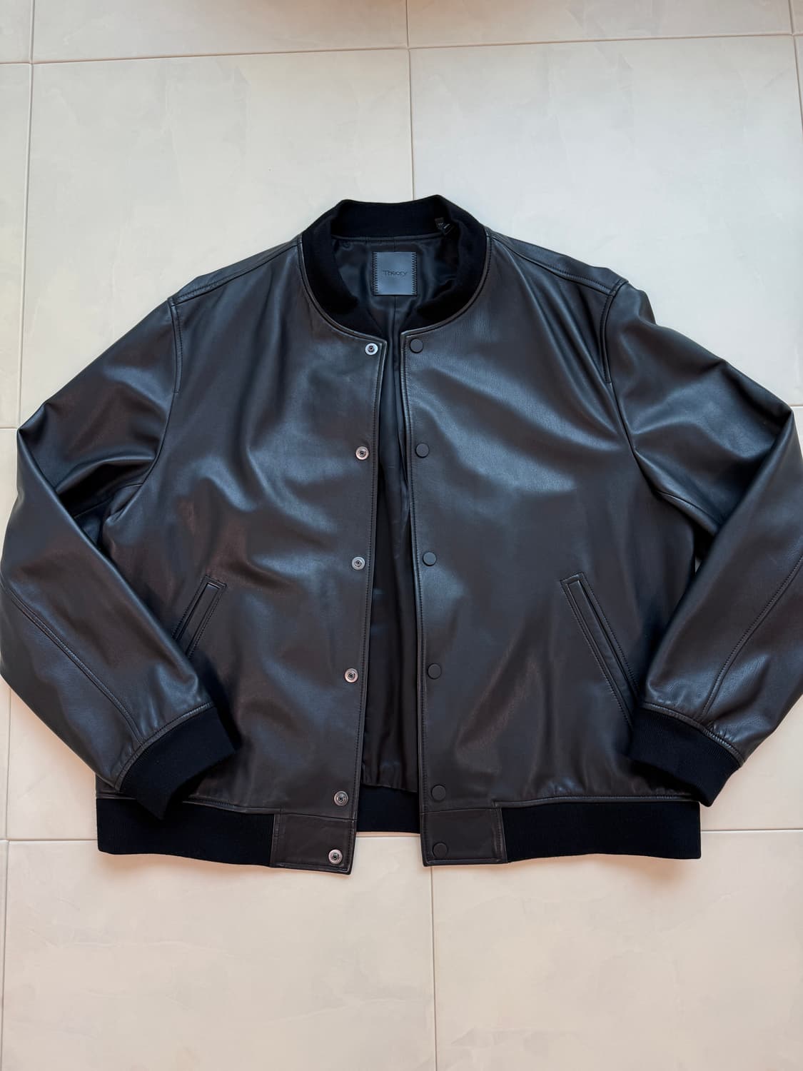띠어리 양가죽 바시티 봄버 자켓 XXL(105-110) 상품이미지3
