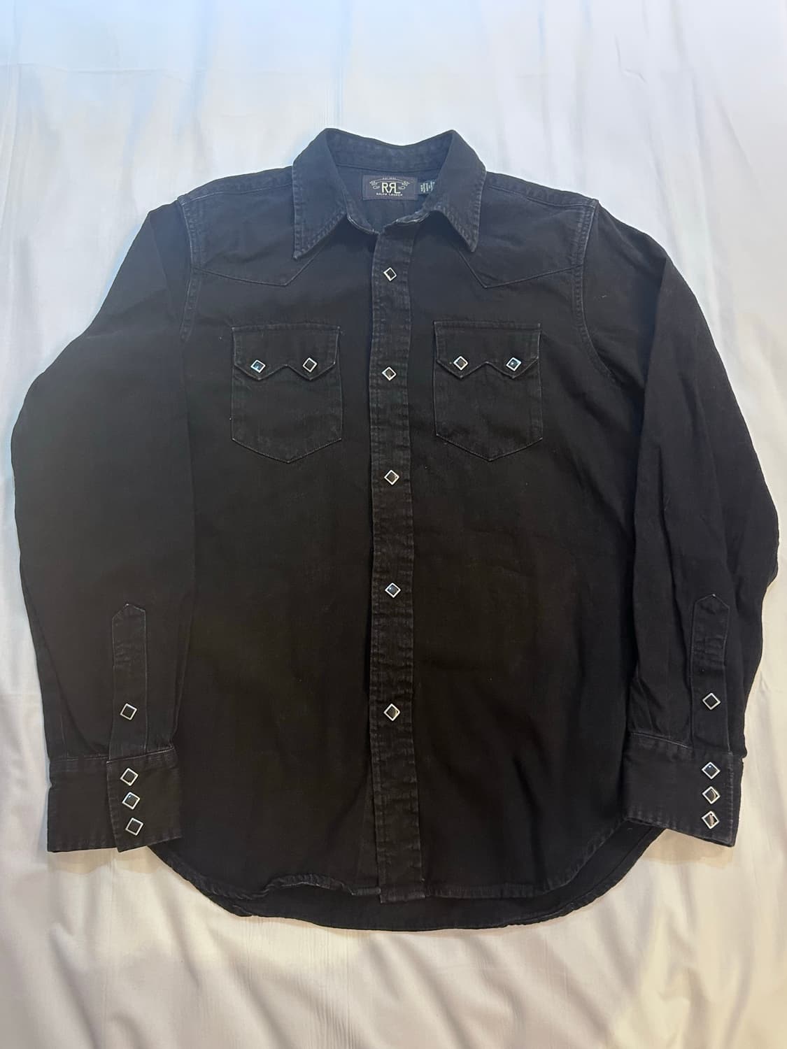 RRL 더블알엘 블랙 데님 웨스턴 셔츠 M 상품이미지1