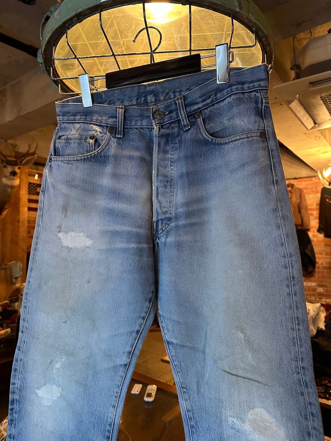 80s USA 빈티지 리바이스 501 66후기 논셀비지 데님 팬츠 상품이미지2