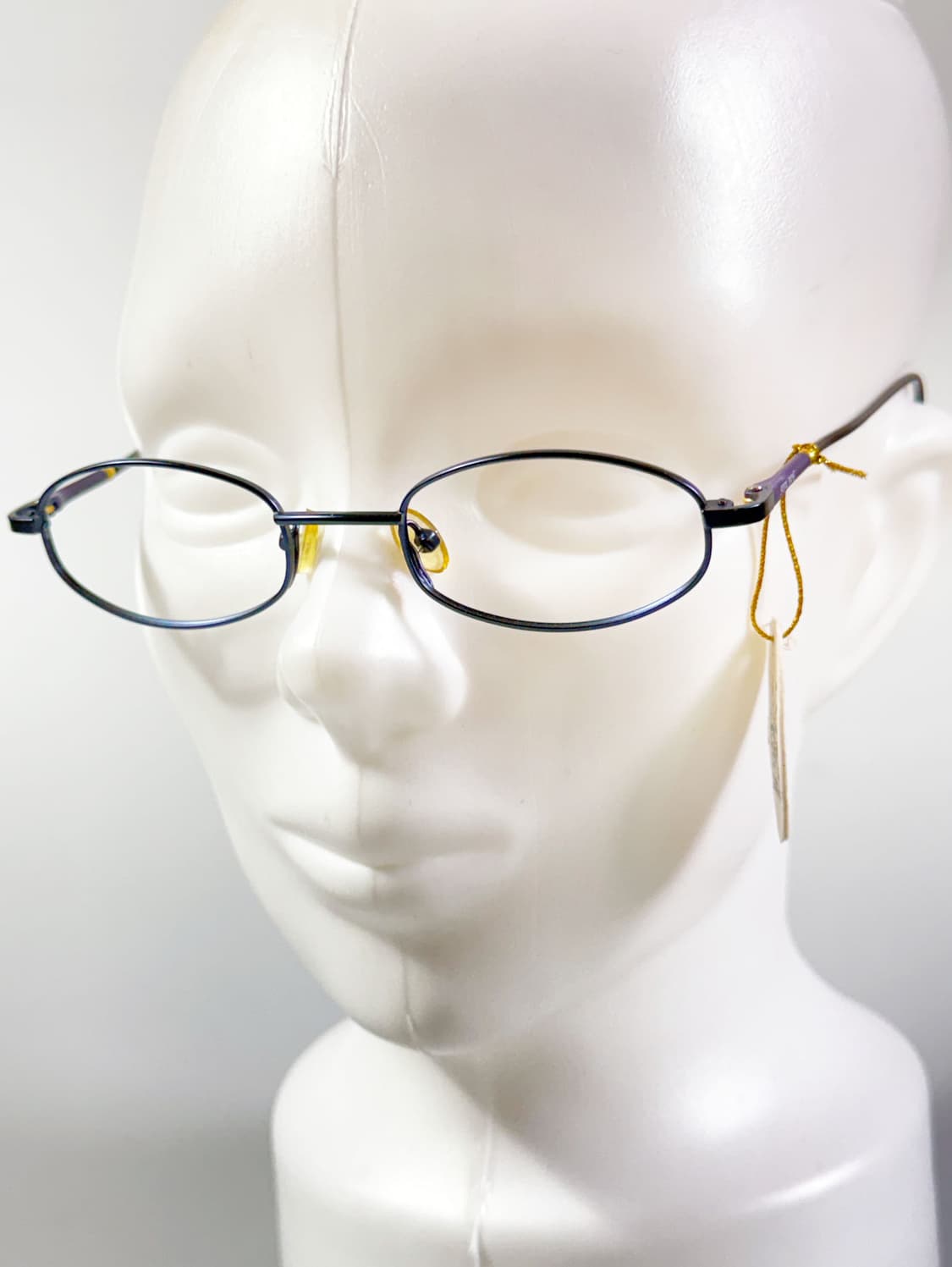 SEFILDON 네이비 슬림 오벌 메탈 스퀘어 빈티지 안경 상품이미지8