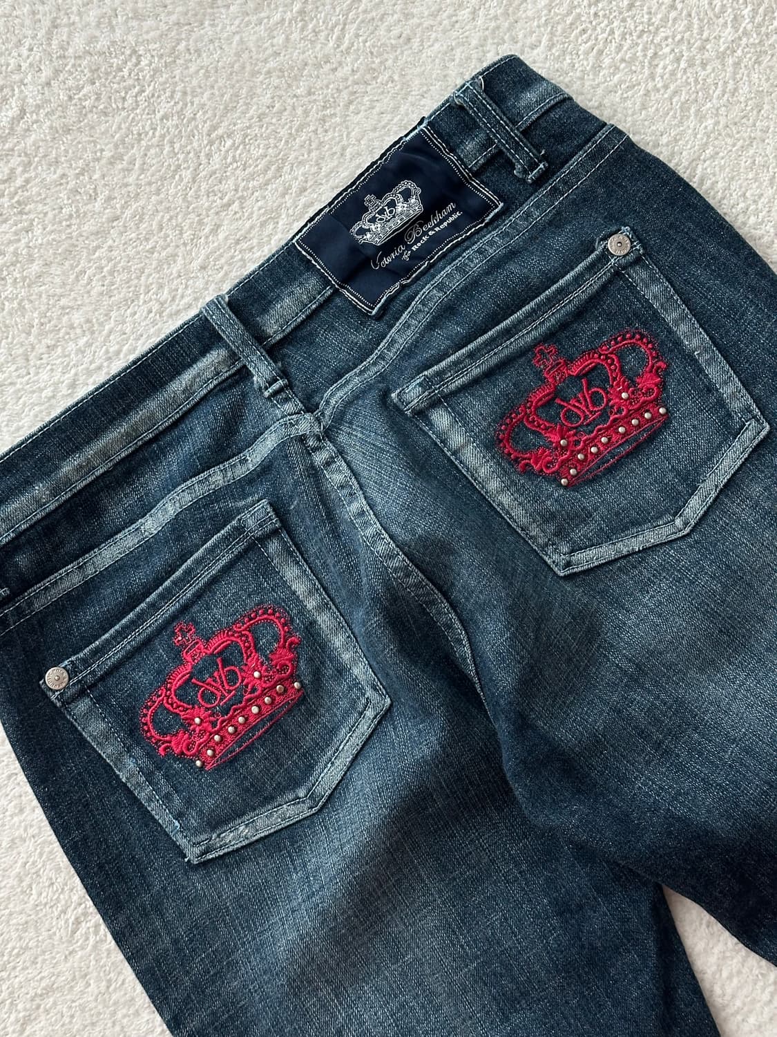 00's 빅토리아 베컴 X 락앤리퍼블릭 부츠컷 데님팬츠 y2k 갸루 상품이미지5