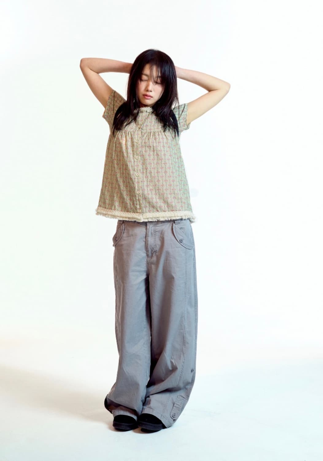 코이세이오 washed button tab pants 상품이미지2