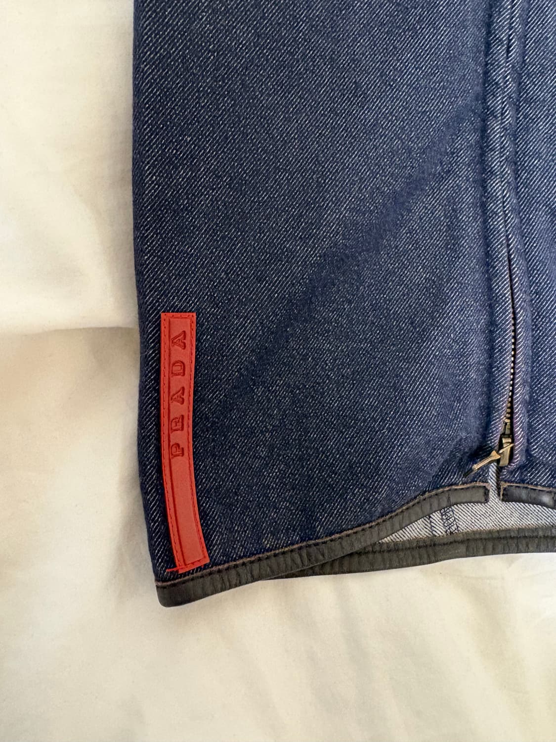 프라다스포츠 미디 데님 스커트 상품이미지2