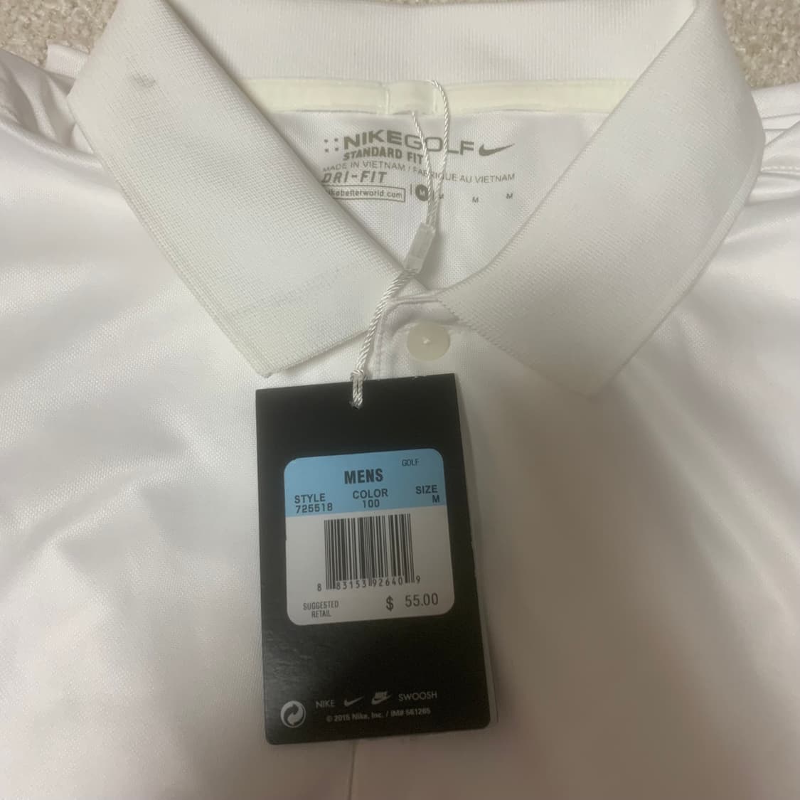 나이키 화이트 반팔카라티 95 미사용 새상품 상품이미지2