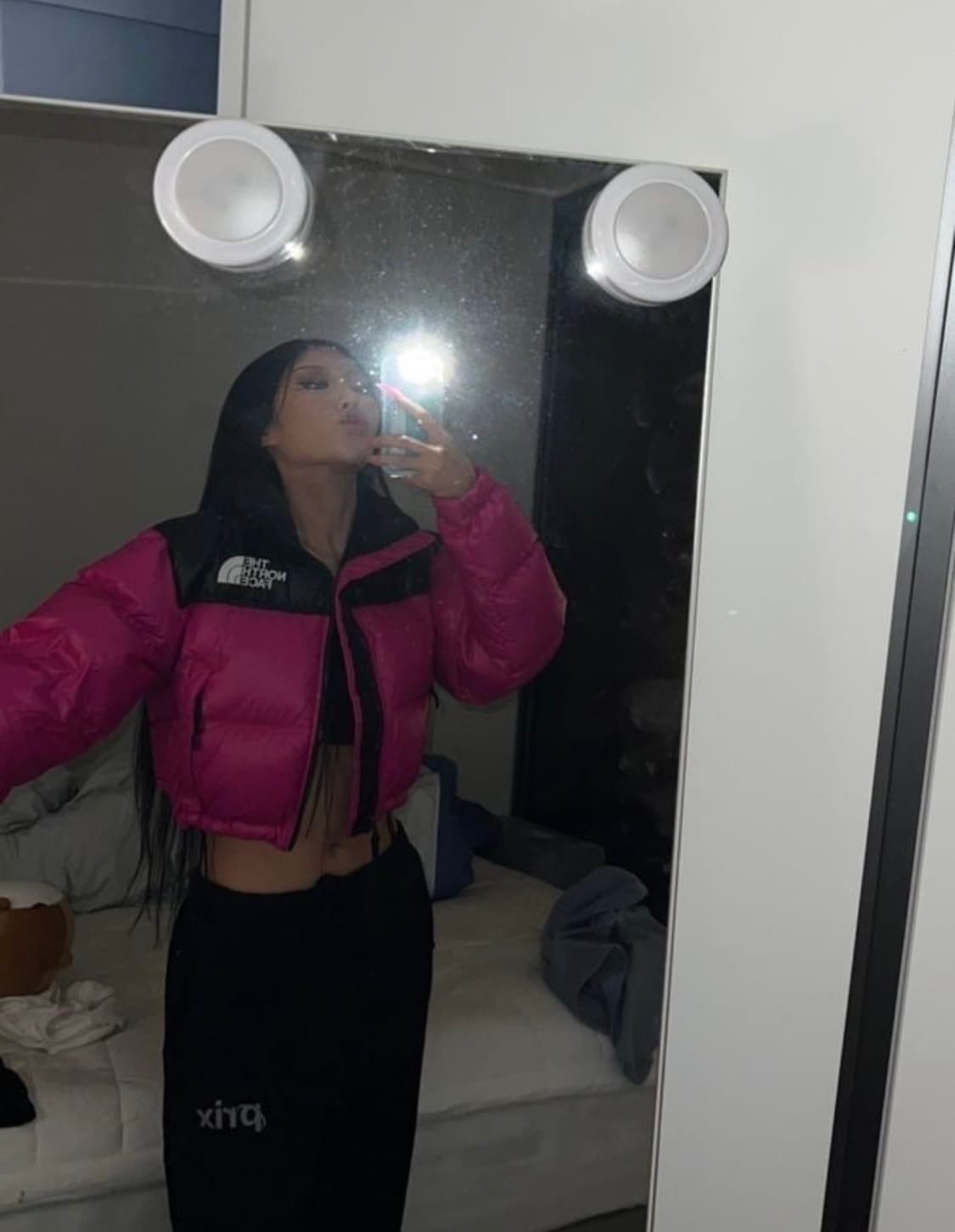 노스페이스 눕시 숏 자켓 푸시아 핑크 상품이미지1