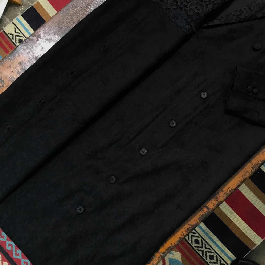 브룩스브라더스 블랙네이비 레이스 드레스코트 여성 55 사이즈 상품이미지4