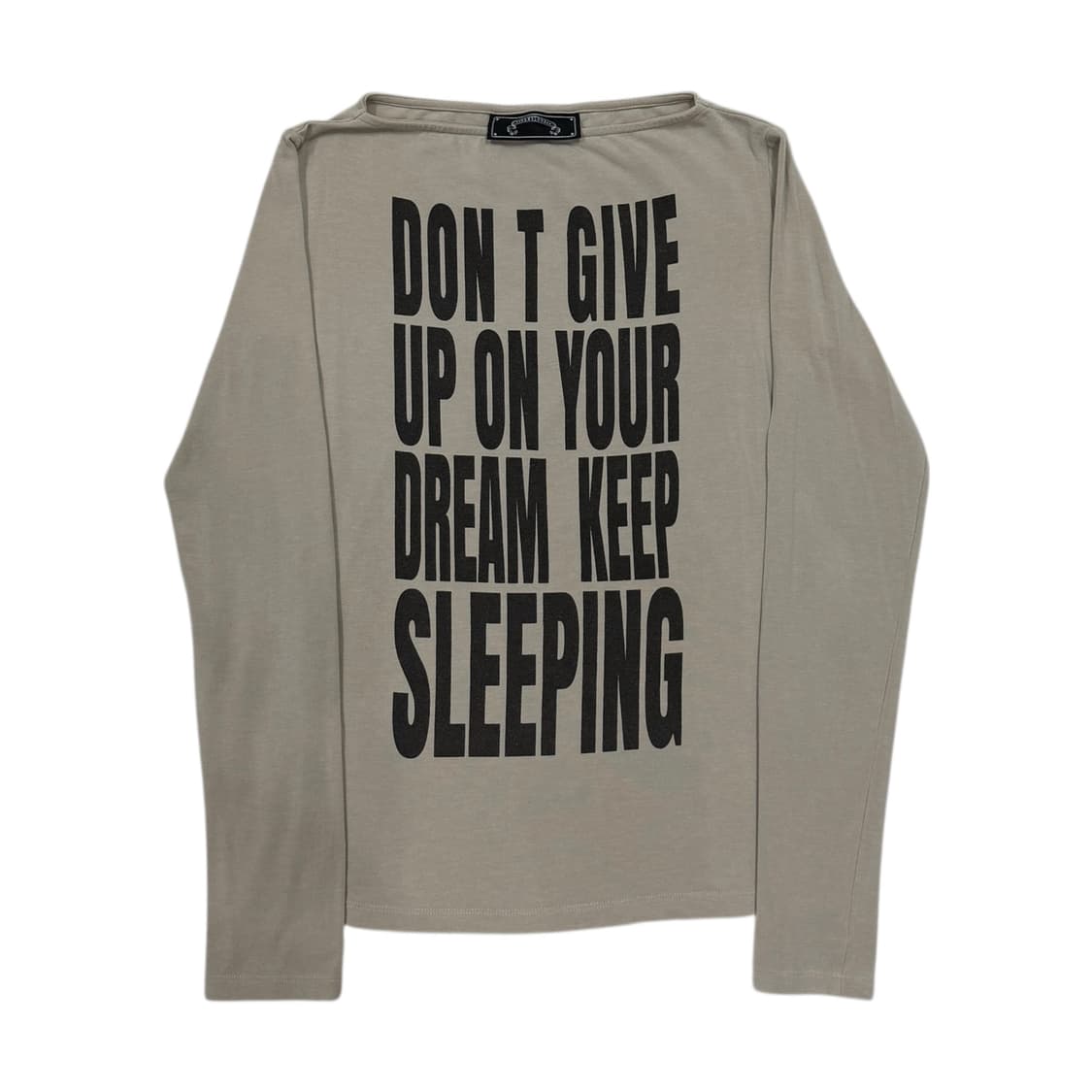 배드블러드 보트넥 루즈핏 롱슬리브 티셔츠 샌드 브라운 S 상품이미지1