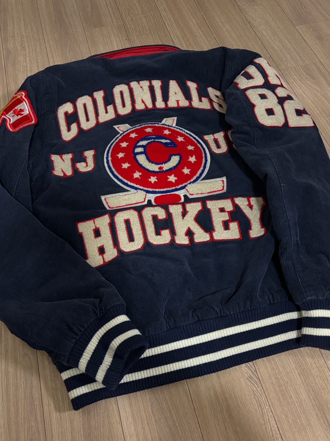 더 매드니스 패치 와펜 코듀로이 바시티 자켓 M 상품이미지2