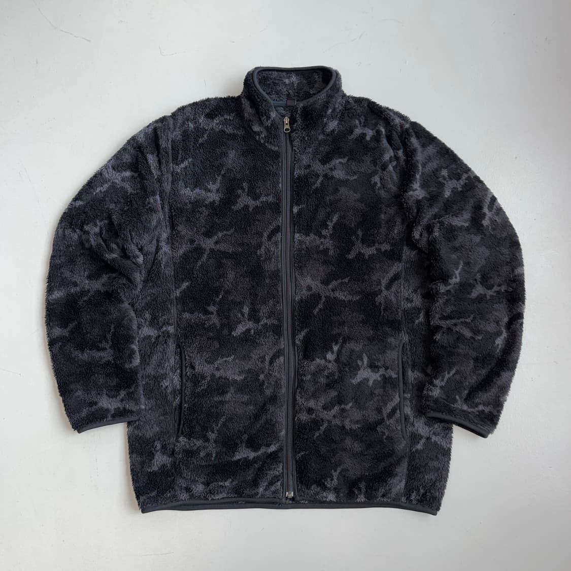 유니클로 제팬 카모 플리스 자켓 블랙 상품이미지2