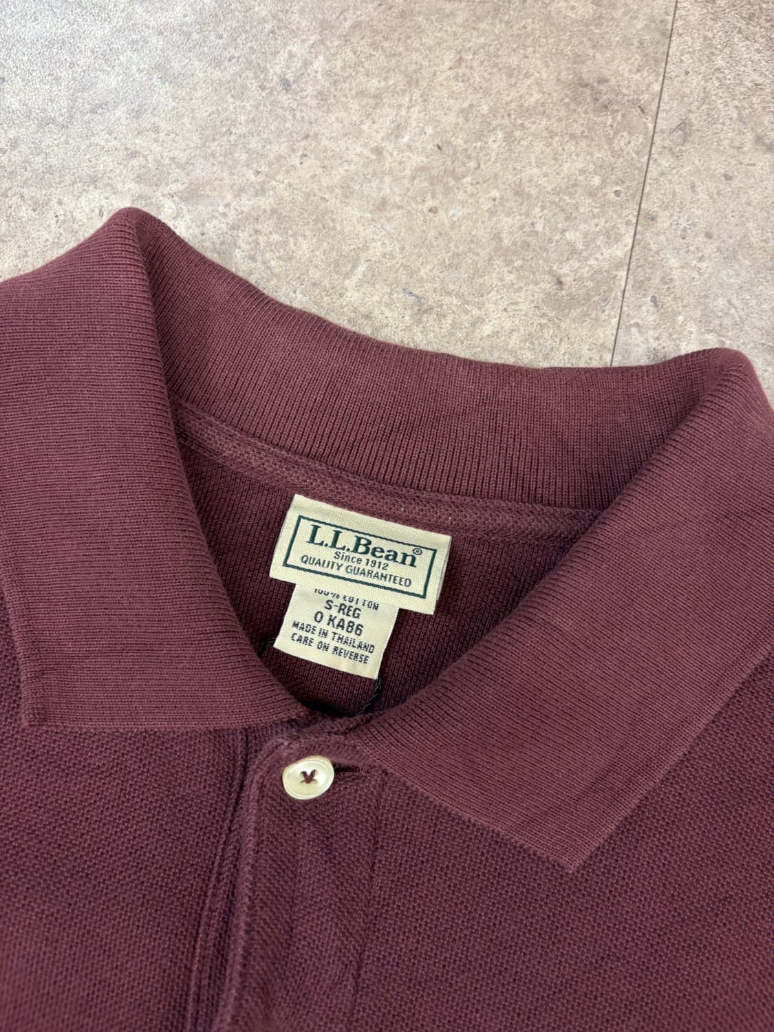 LLBean 버건디 반팔 카라티 #csz148 상품이미지3