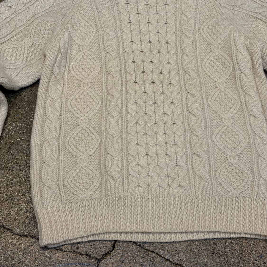 90s USA 빈티지 피셔맨 니트 방울 헤비코튼 니트  상품이미지4