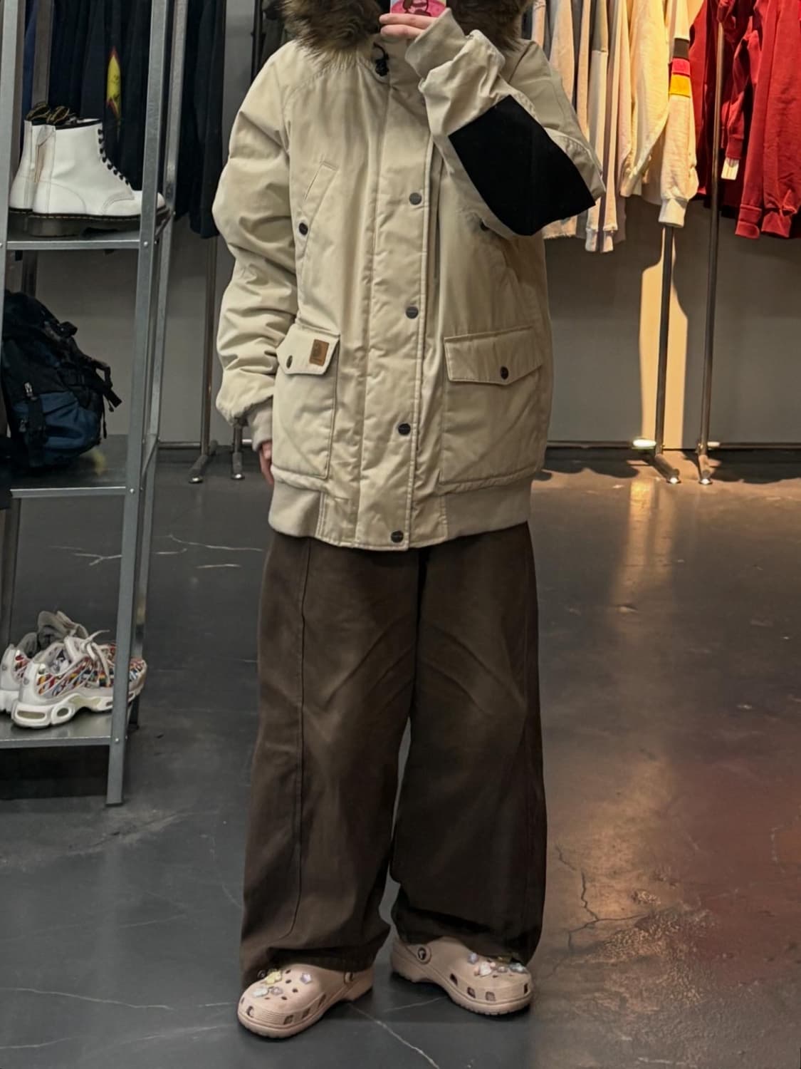 칼하트 WIP 퍼 후드 트래퍼 파카 A3209 상품이미지1