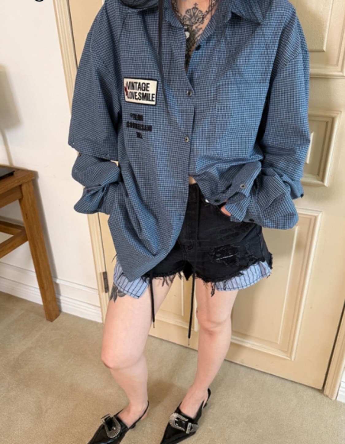 더미스테리어스호텔 투웨이 체크 셔츠 상품이미지5