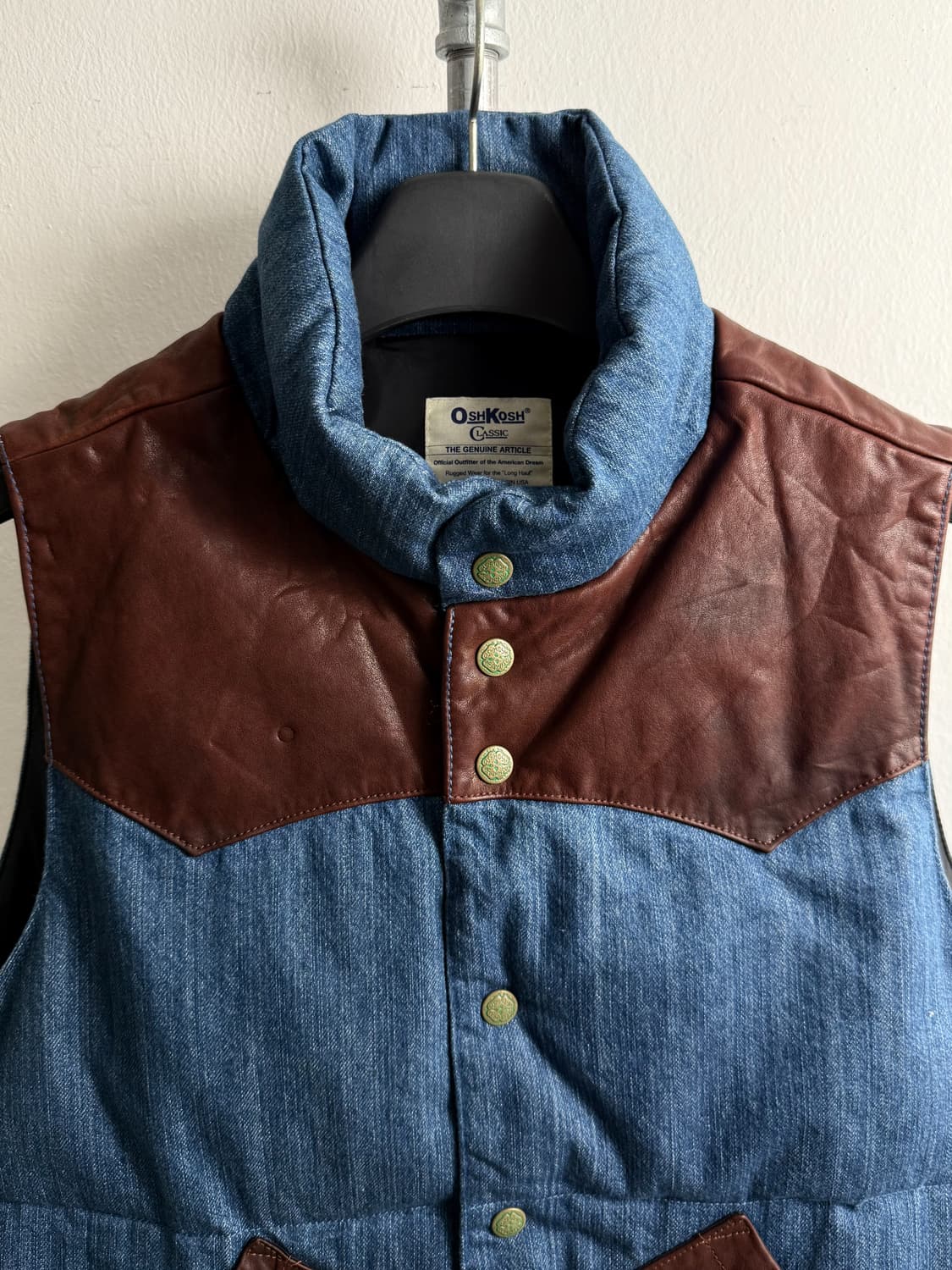 Vintage OSHKOSH Denim Down Vest 상품이미지2