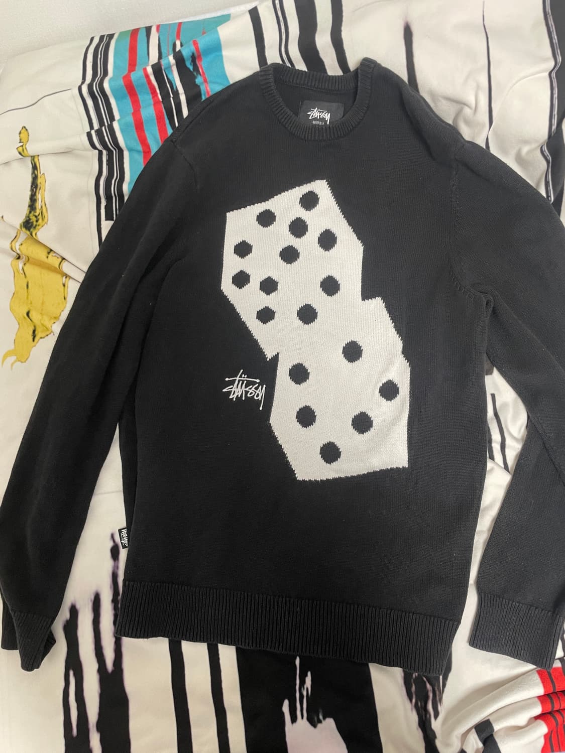 정품 스투시 다이스 니트 상품이미지1