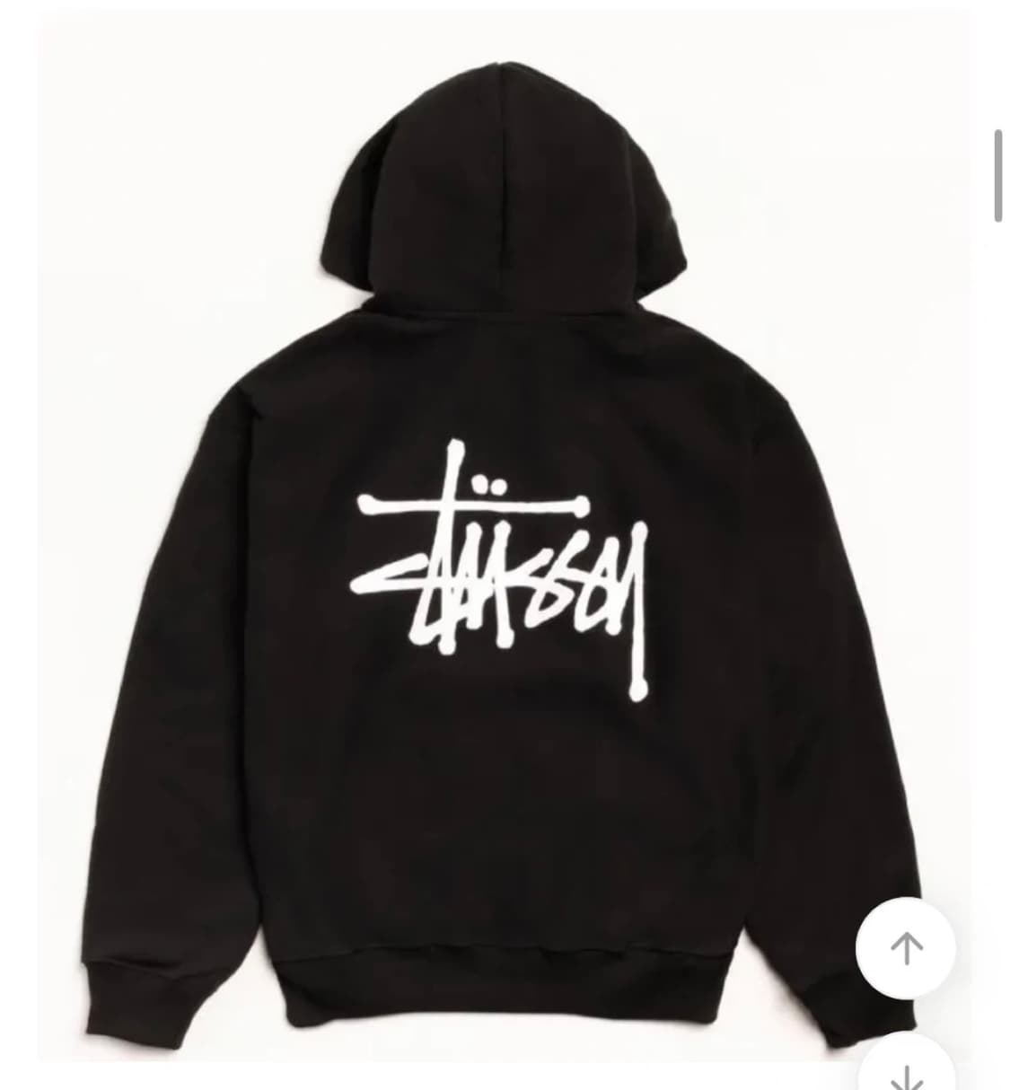 스투시 기모 후드집업 블랙 상품이미지1