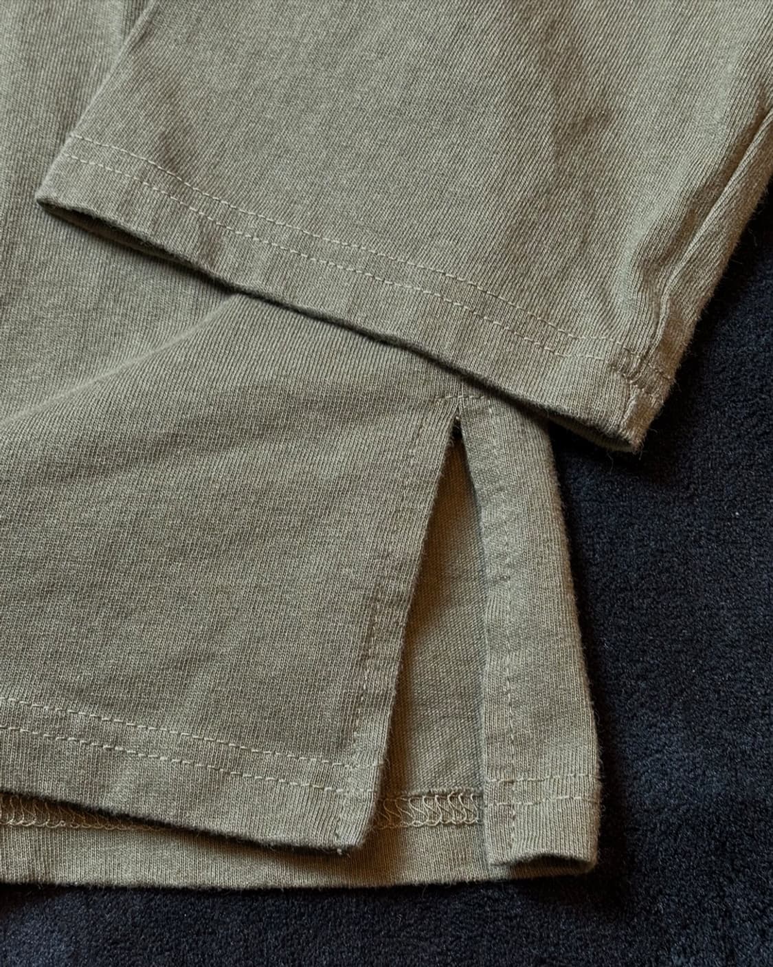 일본빈티지 HUG.U 카키 긴팔티셔츠 상품이미지3