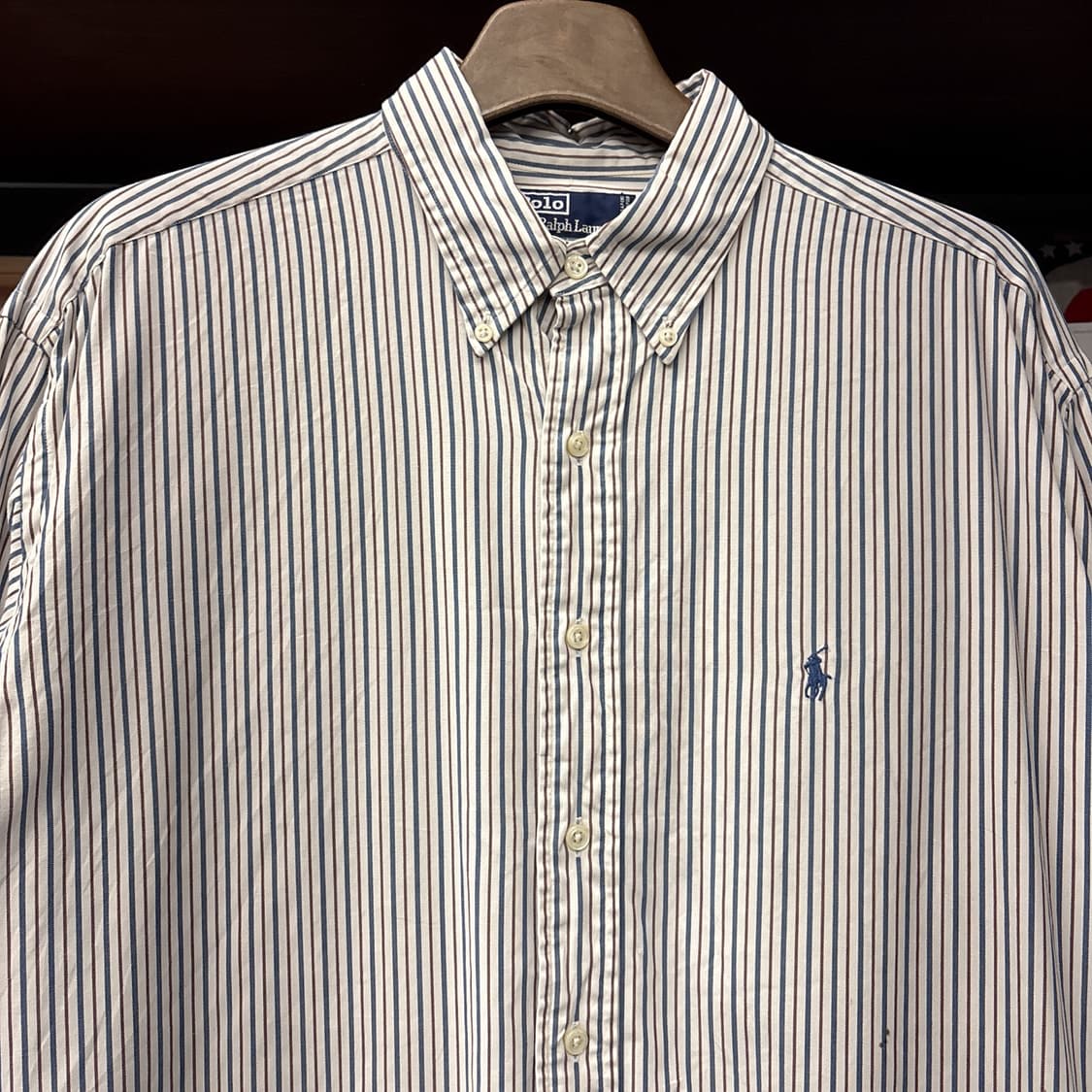 90s 폴로 랄프로렌 멀티컬러 스트라이프 옥스포드 셔츠 N1101 상품이미지3