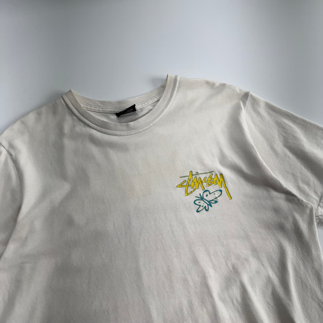 Stussy 스투시 백 프린팅 화이트 반팔 상품이미지4