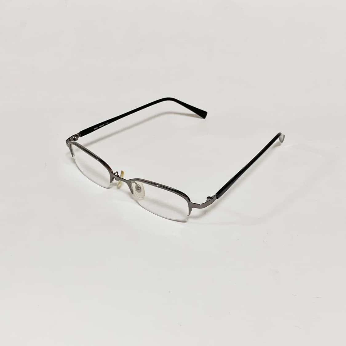 915 데드스탁 하금테 안경 슬림 직사각 건메탈 초경량 빈티지 Y2K 상품이미지3