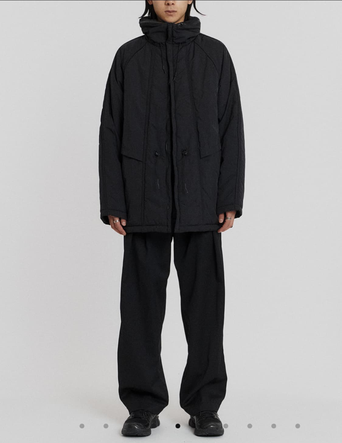 새상품)언어펙티드 패디드 파라슈트 점퍼 블랙 상품이미지6