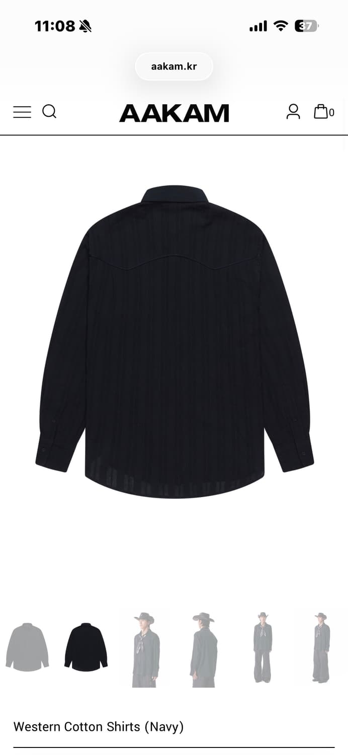 아캄 웨스턴우드 셔츠 네이비 2사이즈 (aakam) 상품이미지1