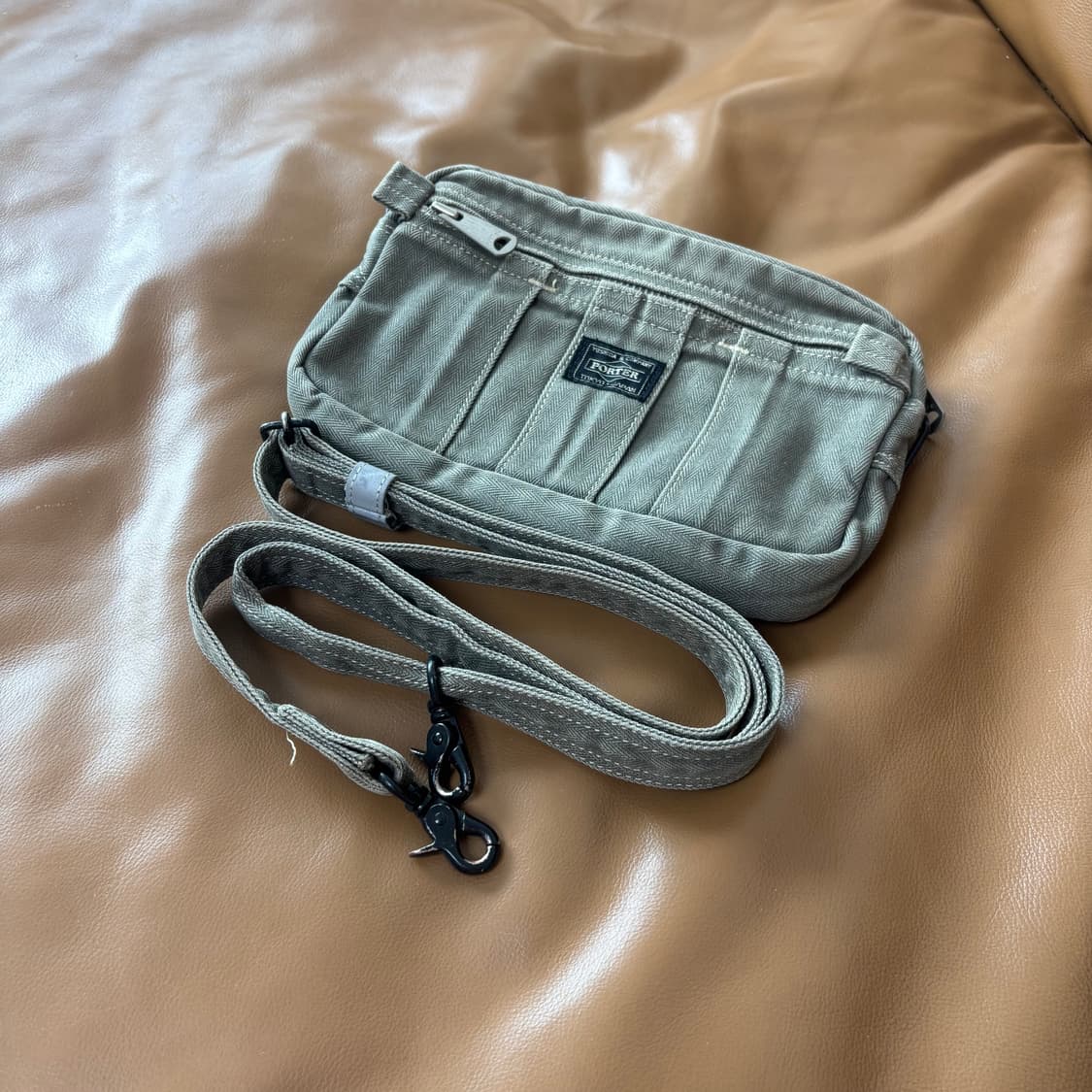 PORTER 포터 해링본 크로스바디 미니백 크로스백 가방 올리브 키키 상품이미지1