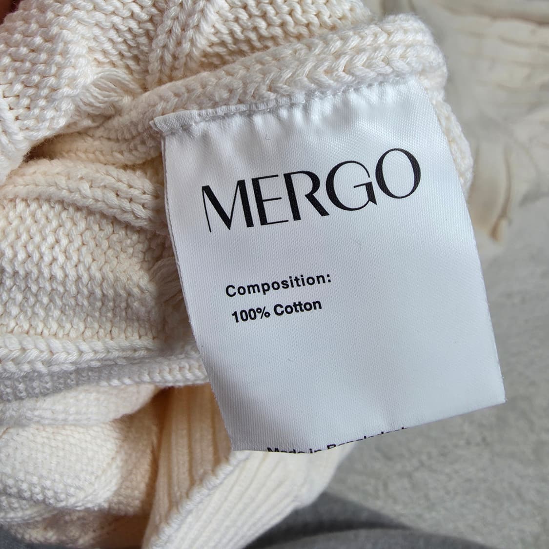 (XL)메르고 케이블 니트 아이보리 상품이미지5