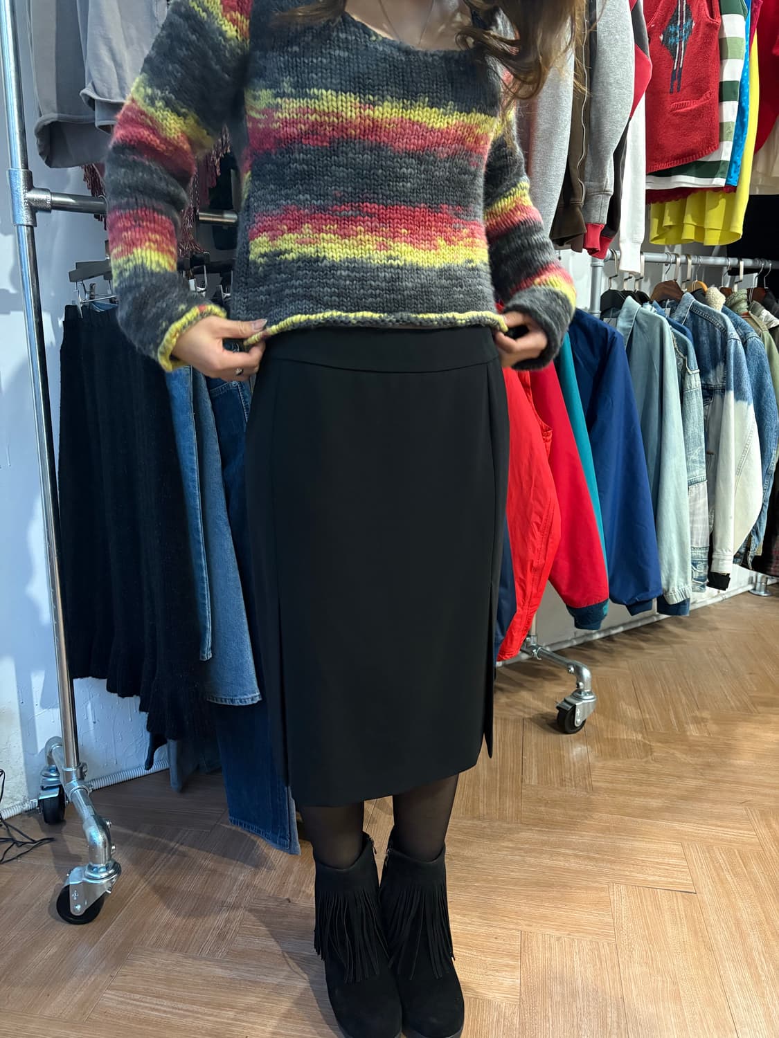 Max Mara 옆트임 미디 스커트 상품이미지1