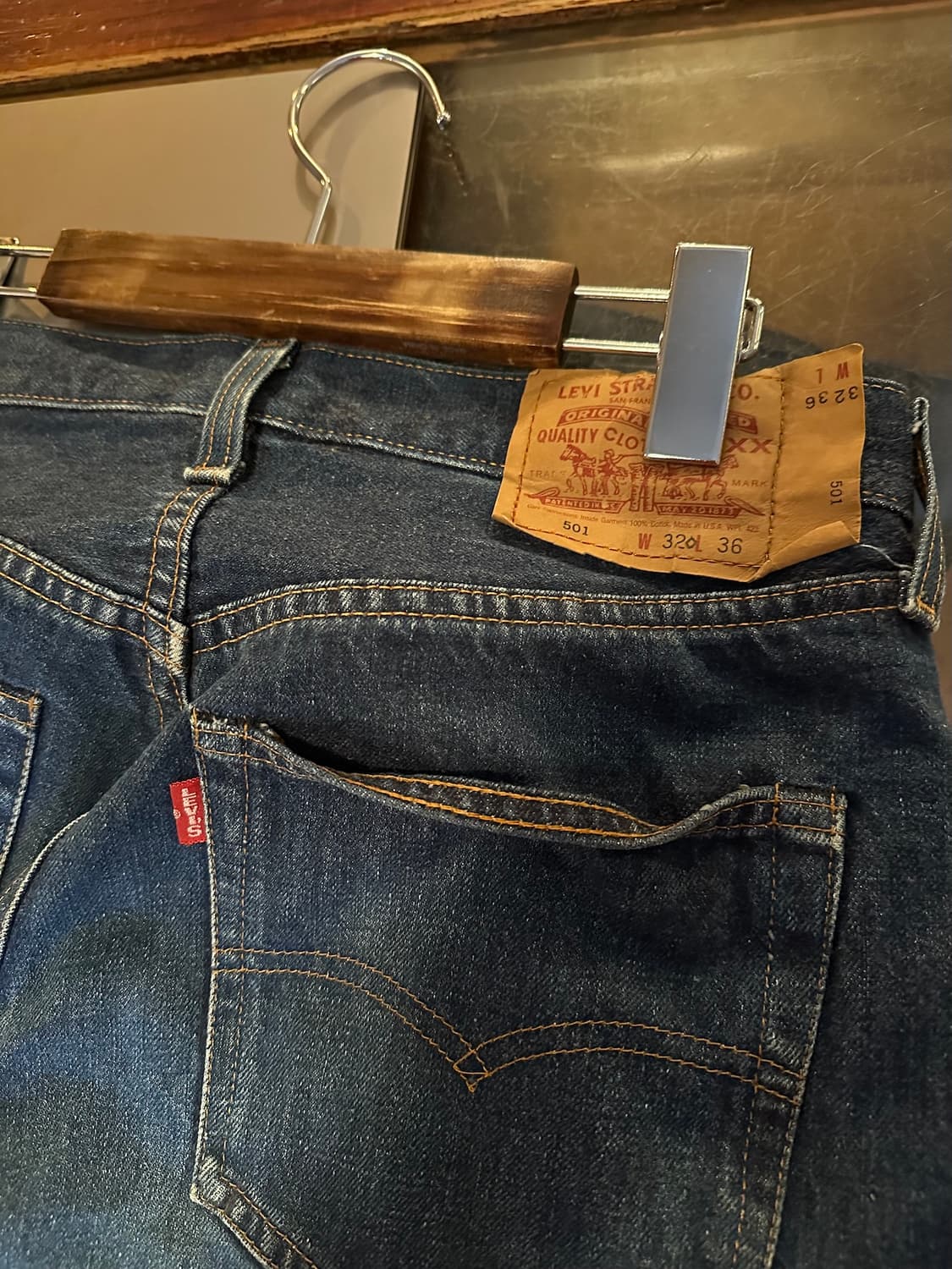 90s USA LVC 빈티지 리바이스 501 발렌시아 셀비지 데님 팬츠 상품이미지8