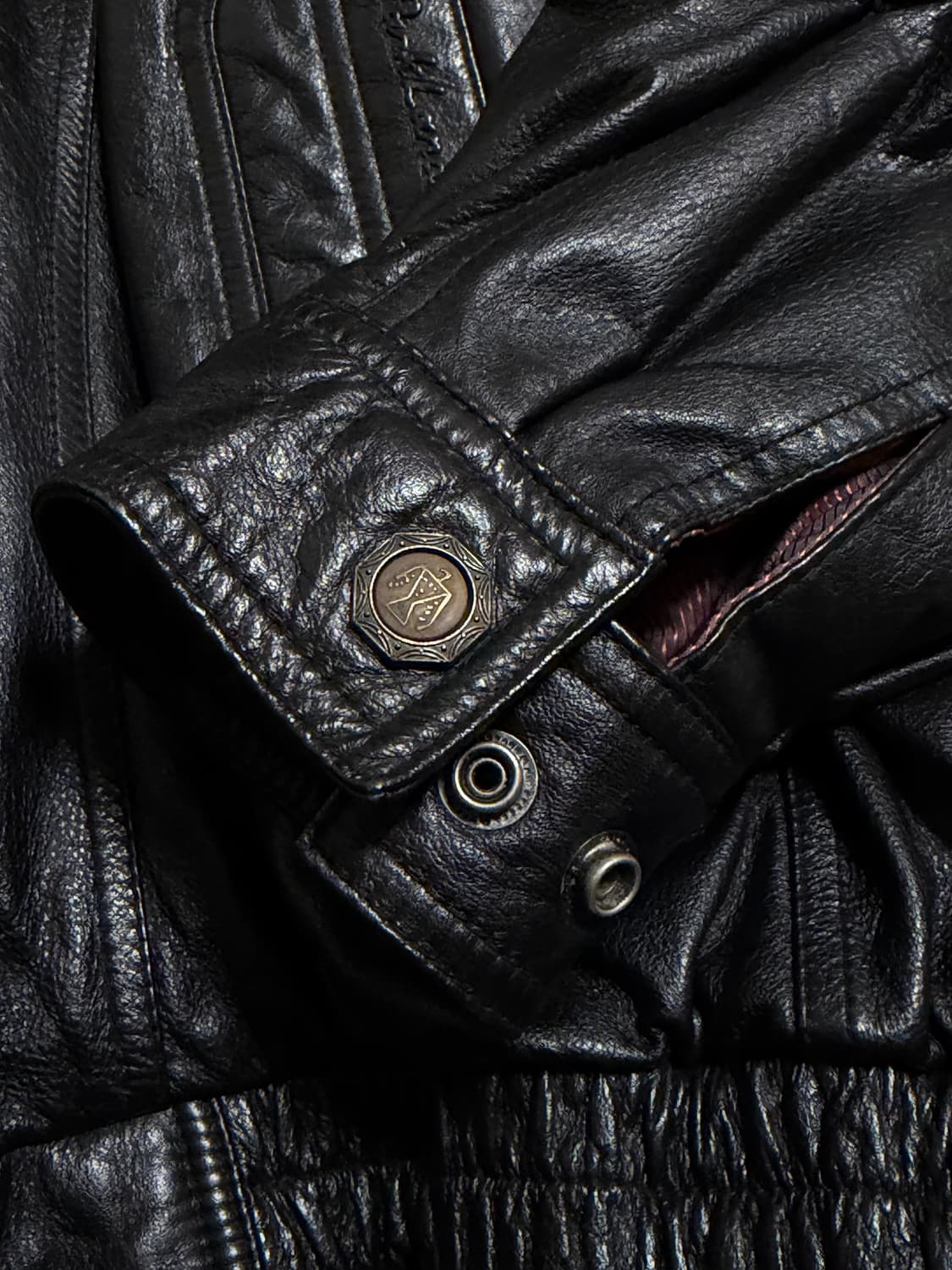 블랙 소 가죽 자켓 XL 상품이미지2