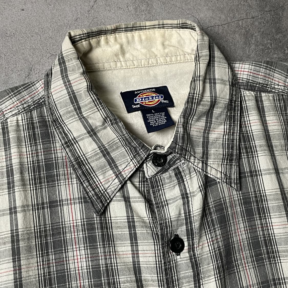 DICKIES 디키즈 빈티지 체크 반팔 워크 셔츠 A01001 상품이미지2