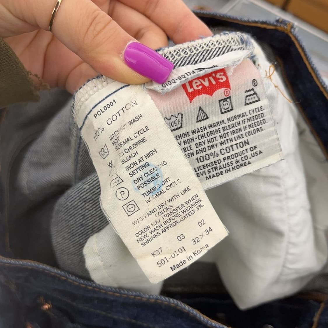 리바이스 501 빈티지 그런지 디테일 데님 팬츠 32인치 C07074 상품이미지6