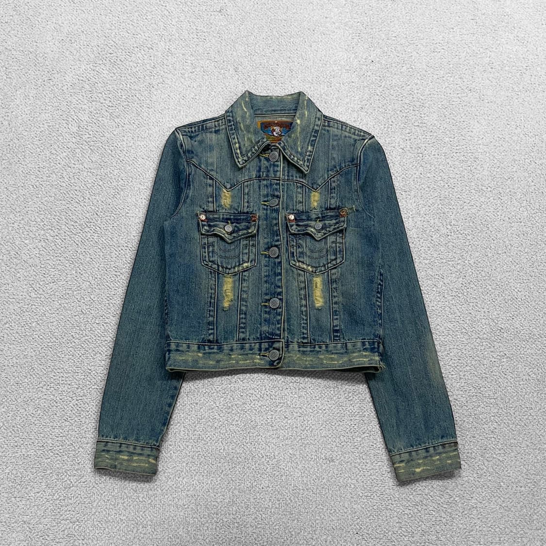 트루릴리전 아카이브 디스 크롭 데님 자켓 상품이미지1