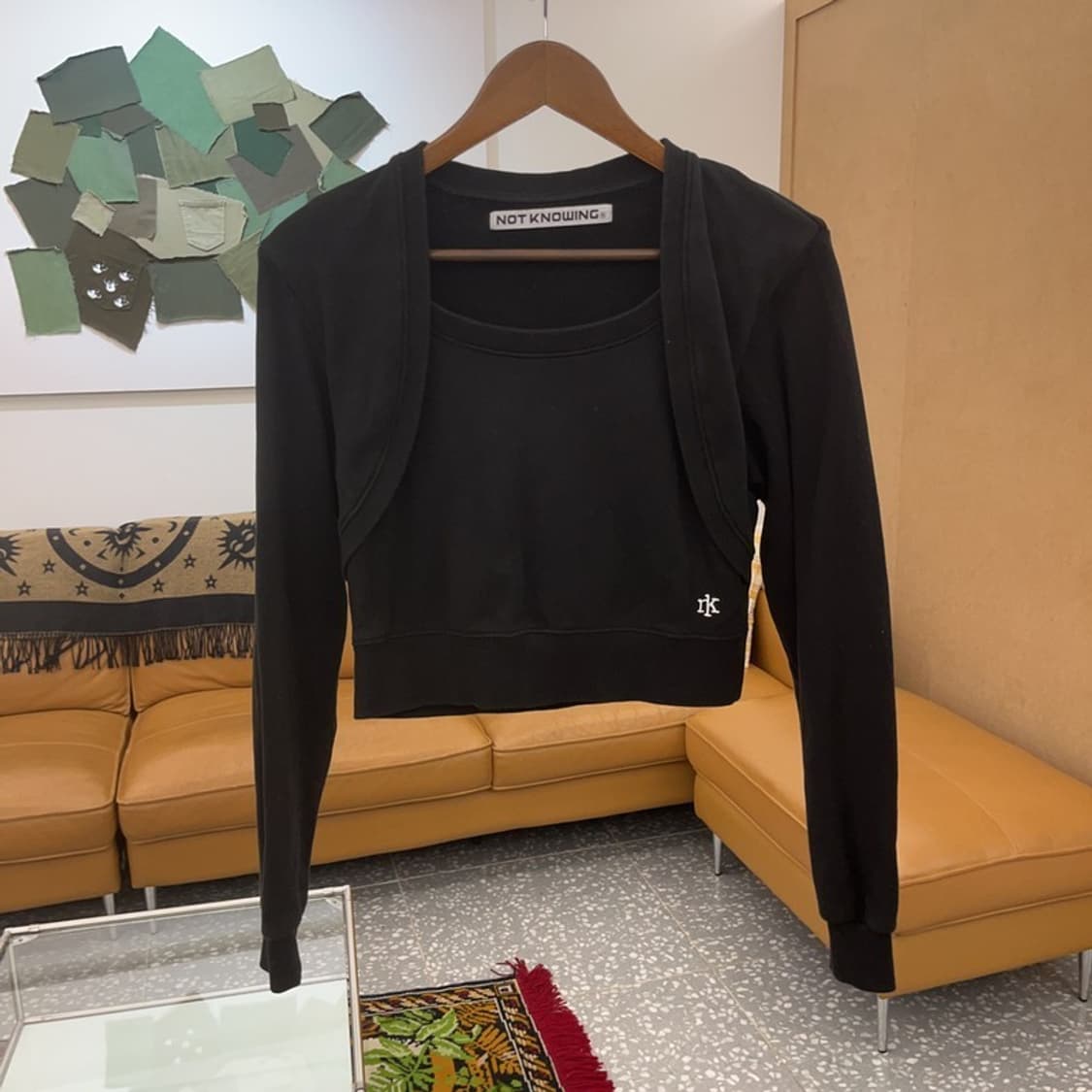 낫노잉 레이어드 볼레로 크롭 스웻셔츠 맨투맨 85 C06283 상품이미지3