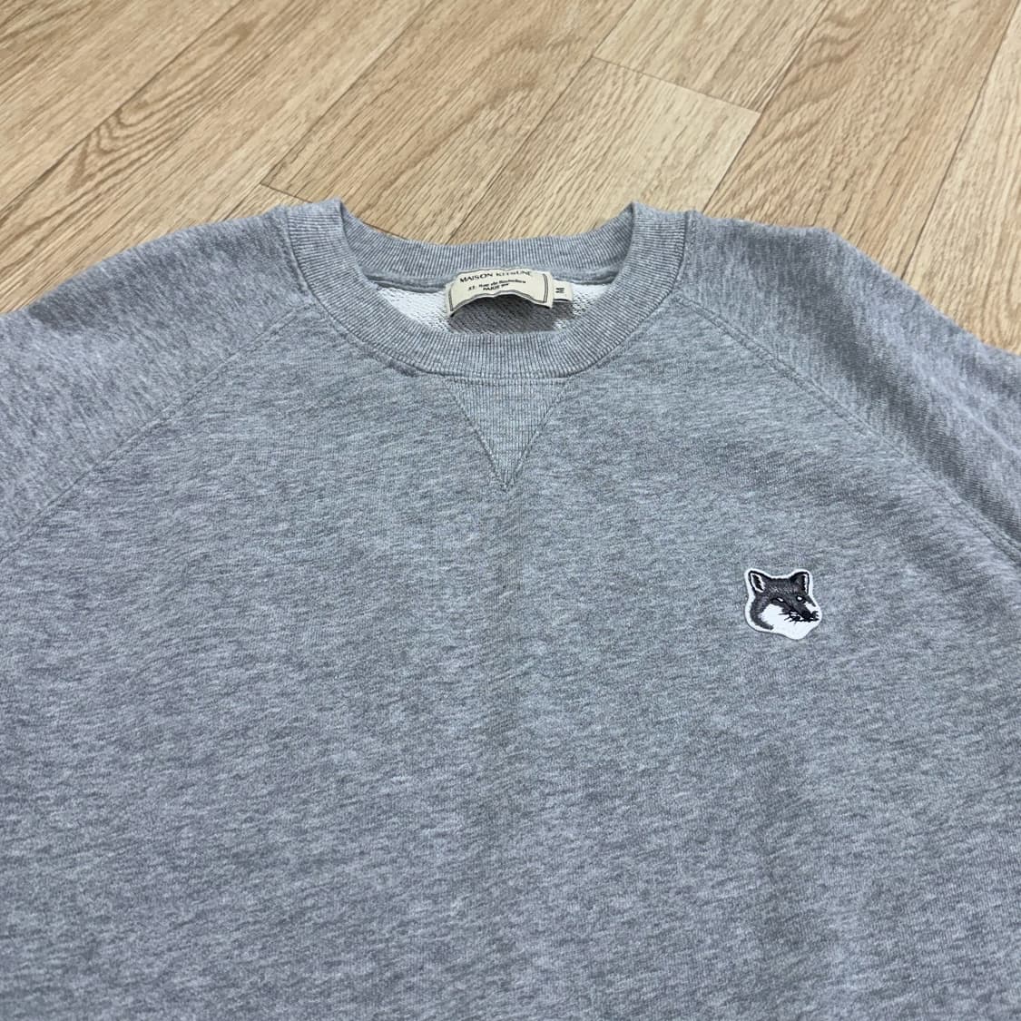 메종키츠네 폭스 헤드 그레이 패치 맨투맨 M 상품이미지2