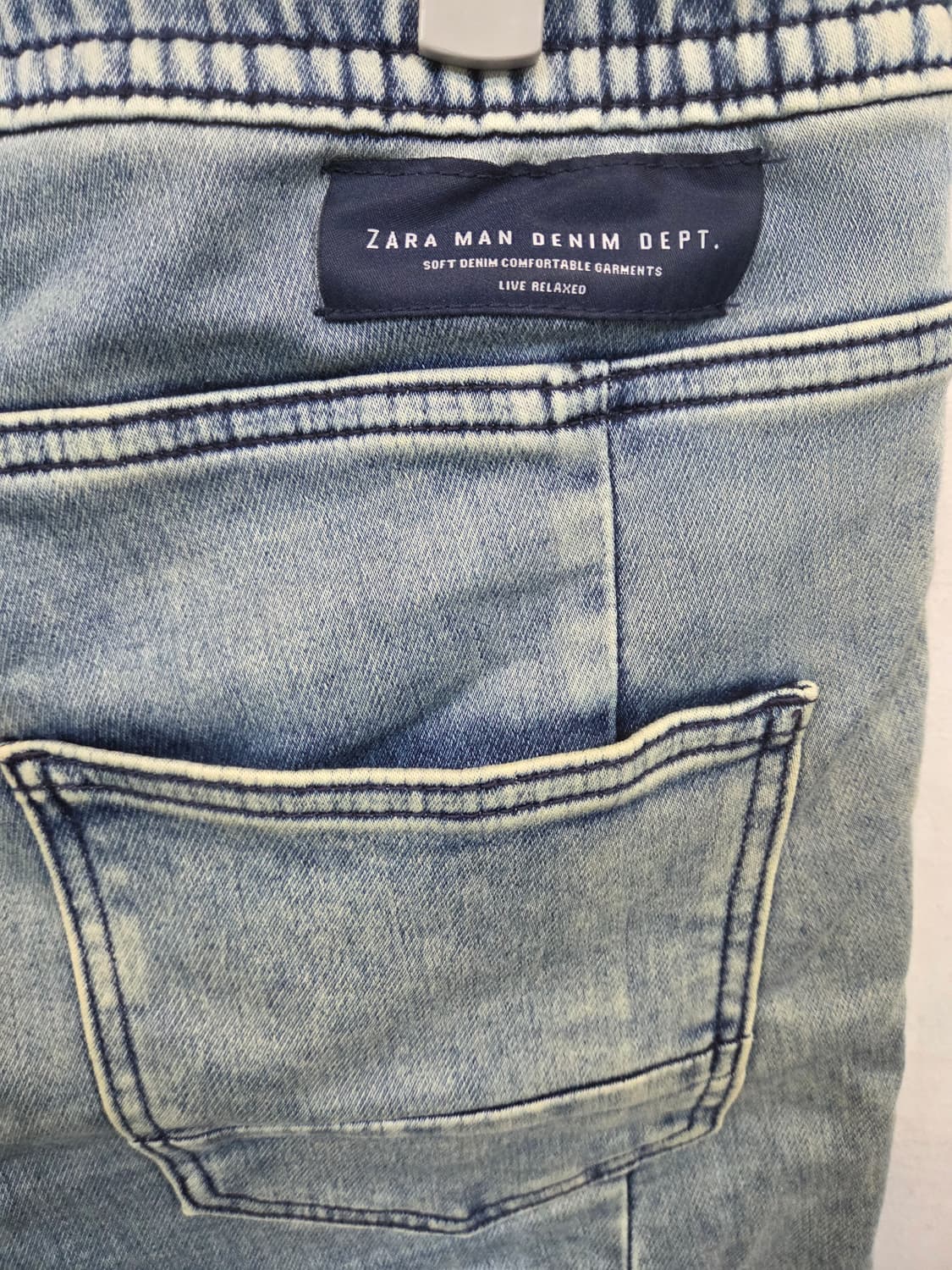 자라 빈티지워싱 베기핏 밴딩 반바지 xl 상품이미지3