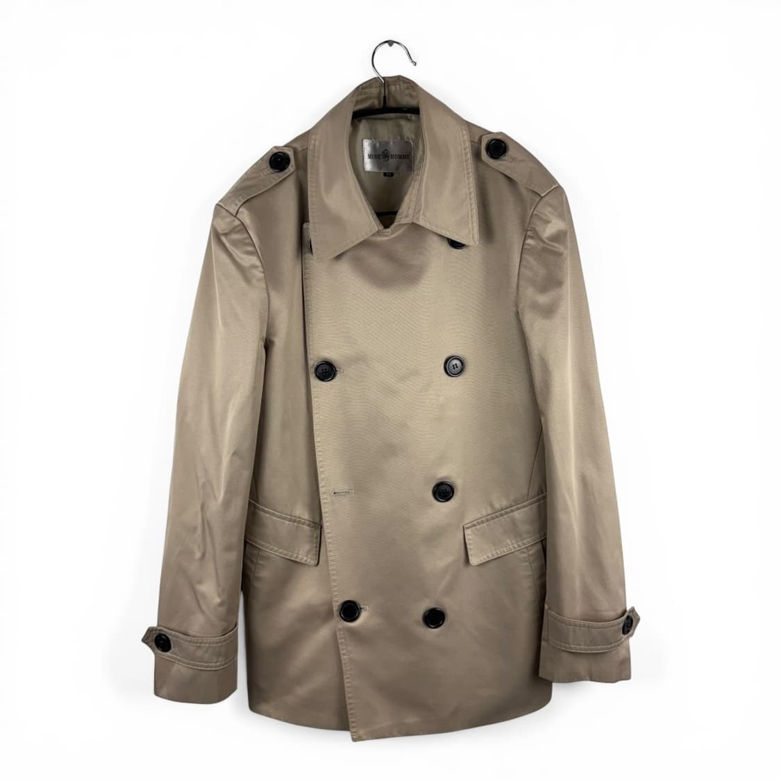 52) 마인옴브 더블버튼 트렌치 숏 코트 베이지 상품이미지1