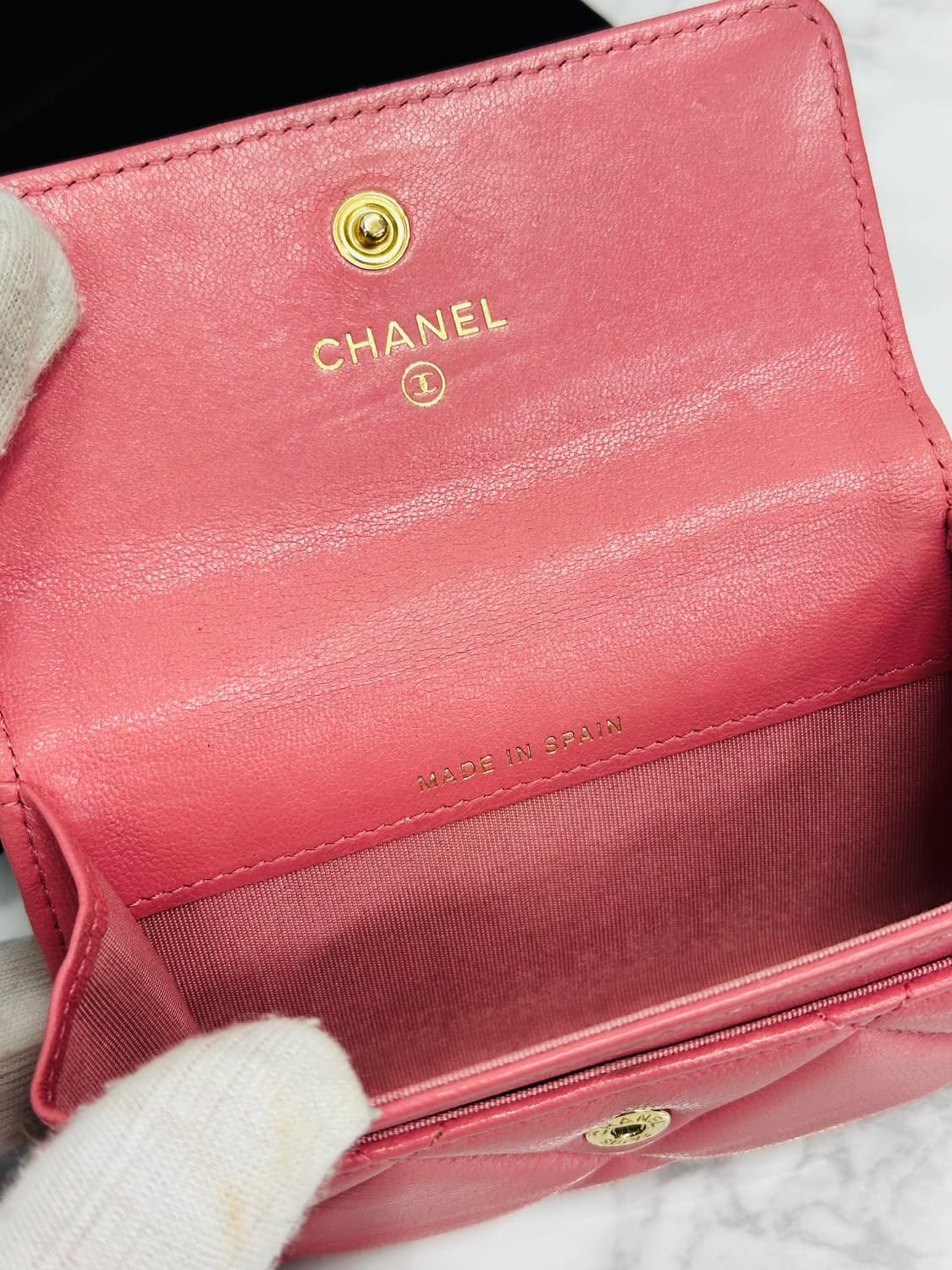 샤넬 19 카드지갑 핑크 상품이미지6