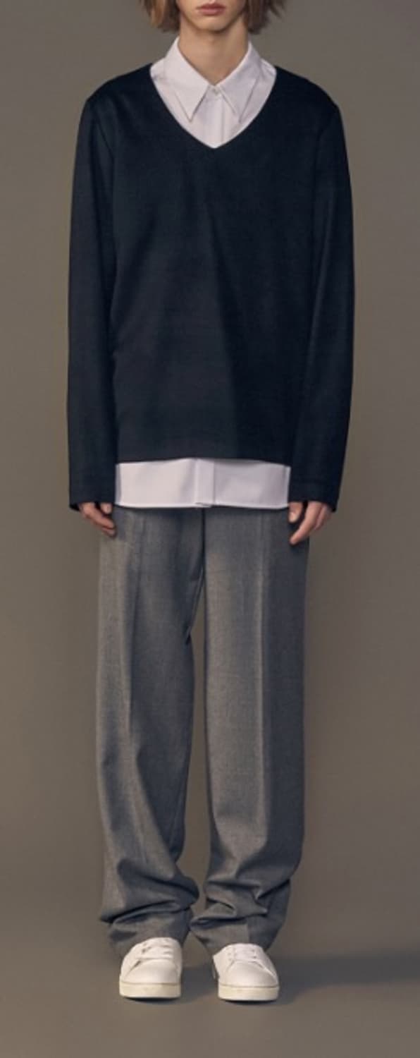 블랑드누아 마르쉐 울 브이넥 니트 블랙 1 사이즈 ( 100 ) 상품이미지9