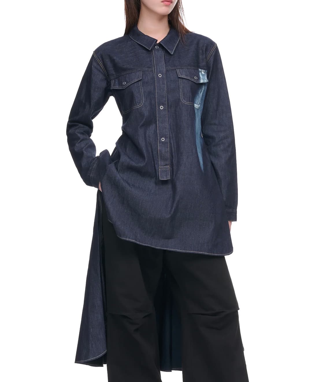 요지 야마모토 컬렉션 데님 원피스 드레스 상품이미지1