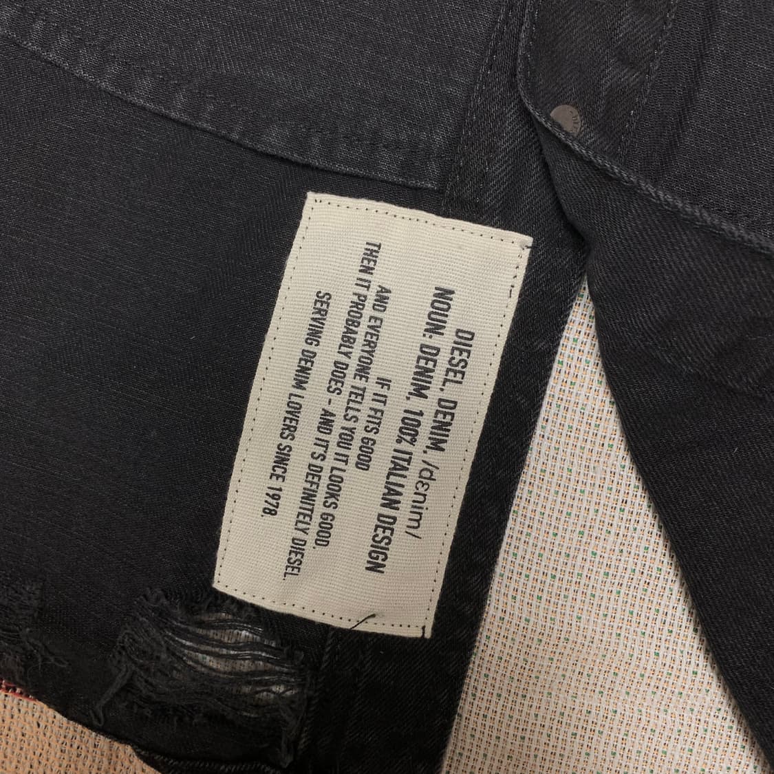 디젤 디스트레스드 오버사이즈 블랙 데님 셔츠 상품이미지7